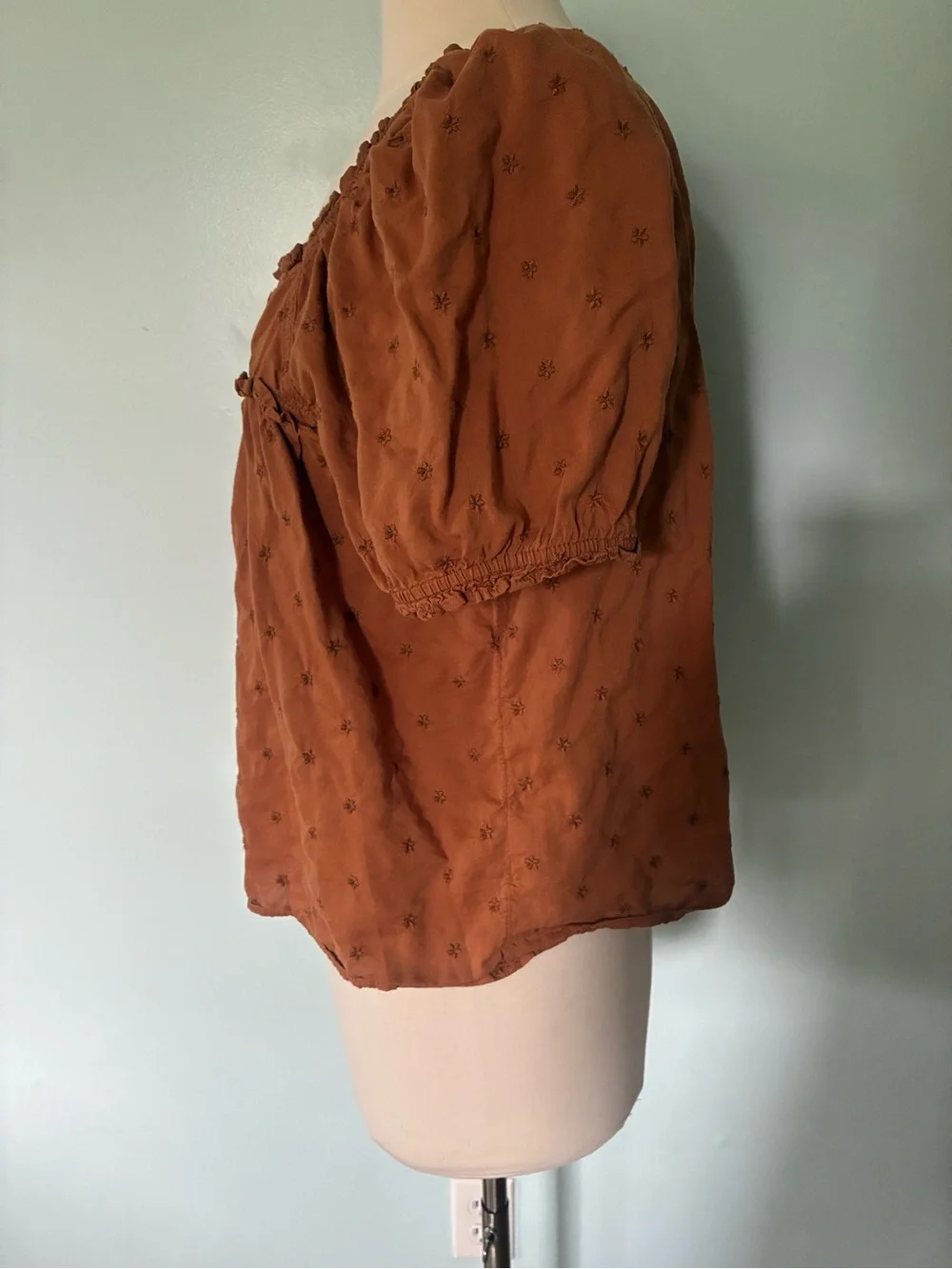 Old Navy Puffed Sleeve Babydoll Peasant Blouse
